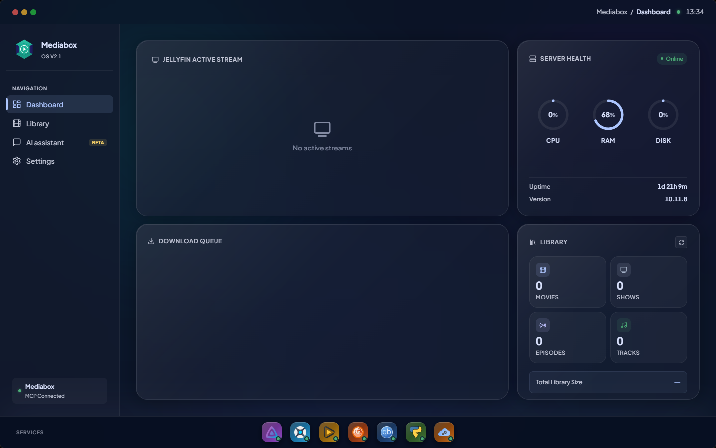 Mediabox OS Dashboard